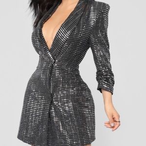 Zara sequin dress size small